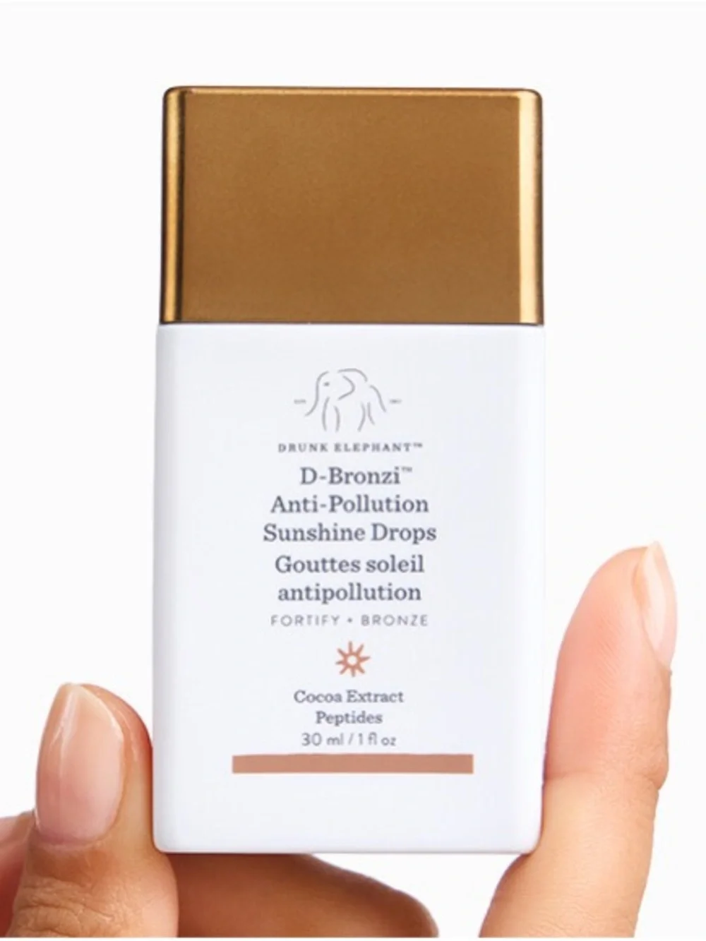 *NIB* Drunk Elephant D-Bronzi Sunshine Drops – White & Gold